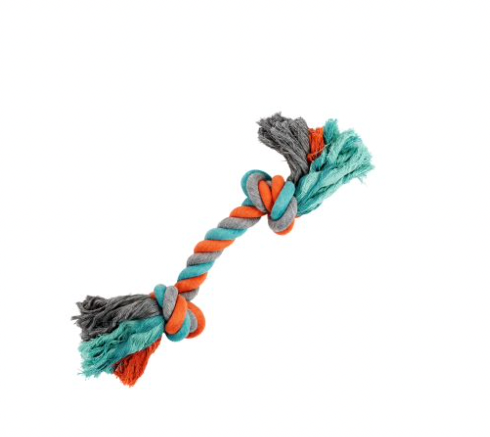 Bud'z Rope With 2 Knots - Orange And Blue Dog Toy (20")