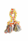 Bud&#39;z Rope Double With 3 Knots - Orange And Yellow Dog Toy (11.5&quot;)