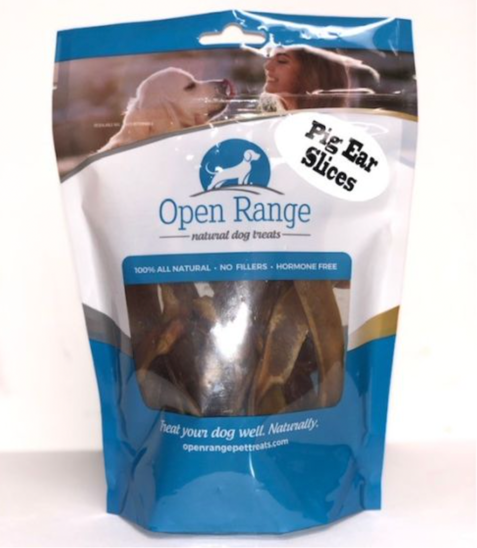 Open Range Pig Ear Slices Dog Treats (125g)