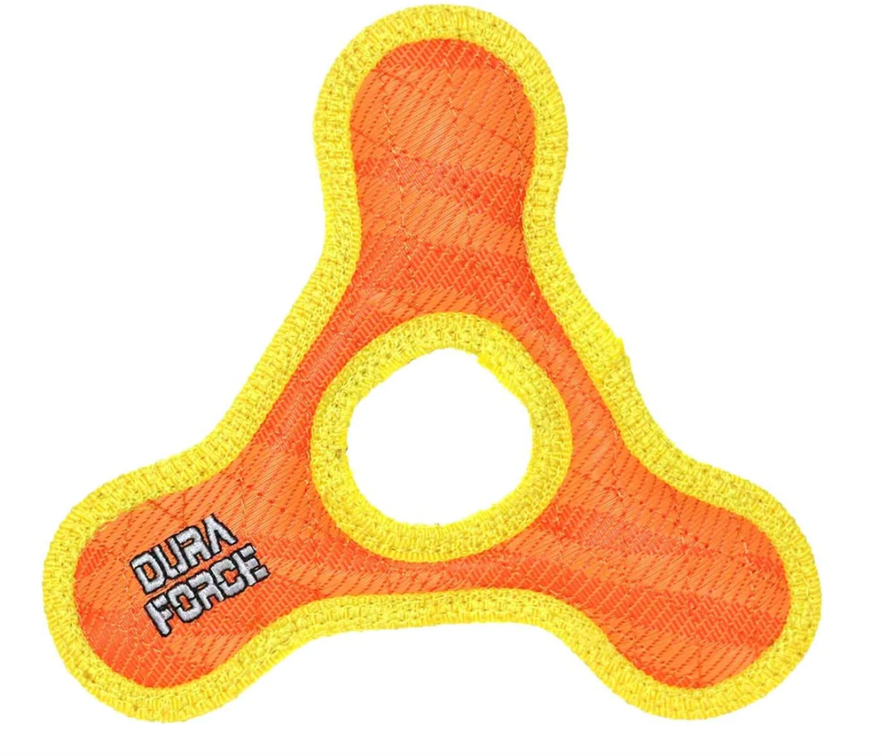 Tuffy DuraForce Triangle Ring Tiger Print Dog Toy (Orange & Yellow)