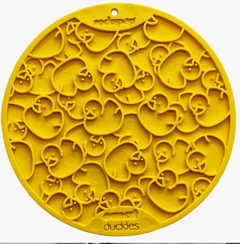 SodaPup Duckies Enrichment Lick Mat - Yellow