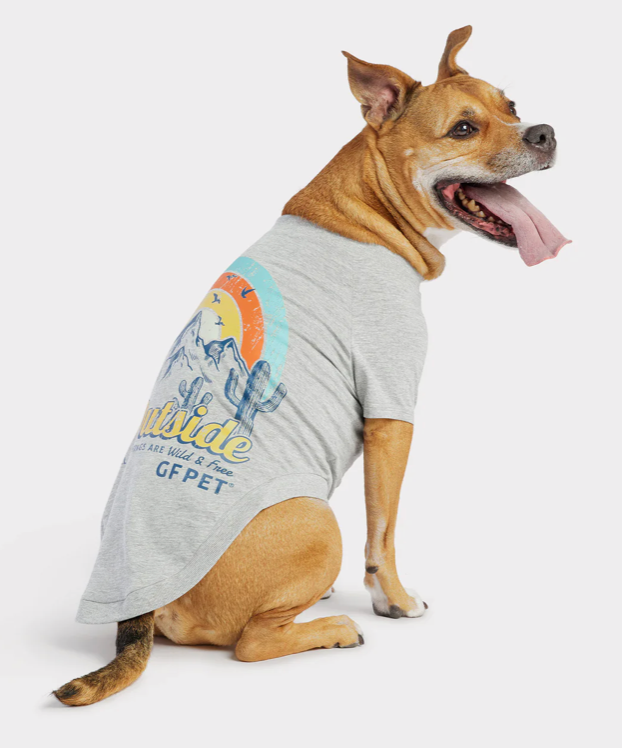 GF Pet &quot;Go Outside&quot; Graphic Tee - Heather Grey