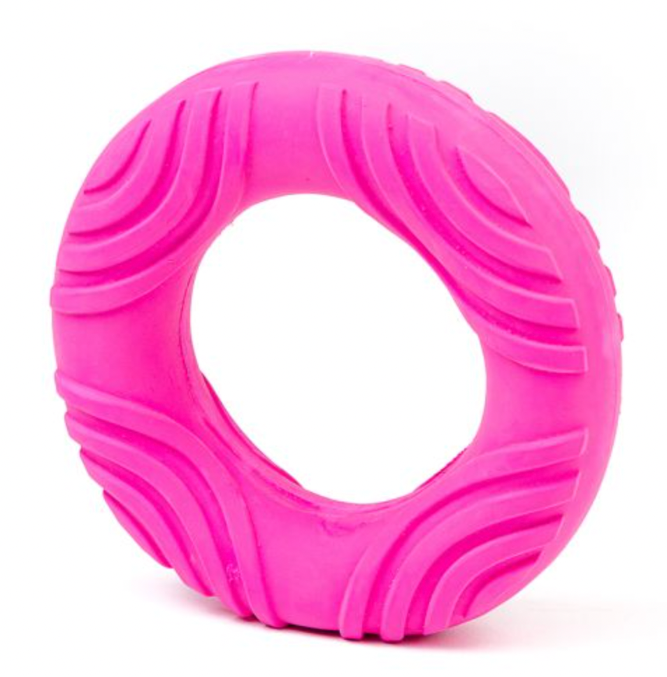 Bud'z Latex Squeaker Ring Dog Toy