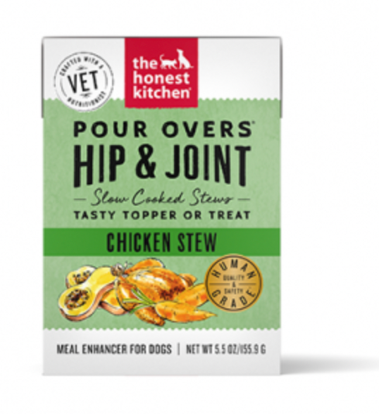 The Honest Kitchen Pour Over Stew - Hip & Joint - Chicken Dog Food Topper (5.5oz/156g)