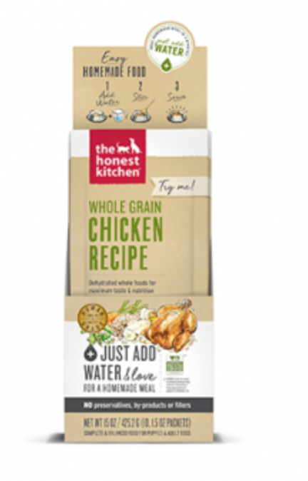 The Honest Kitchen Dehydrated Whole Grain Chicken Dog Food - Single Serve Sachet (1.5oz)