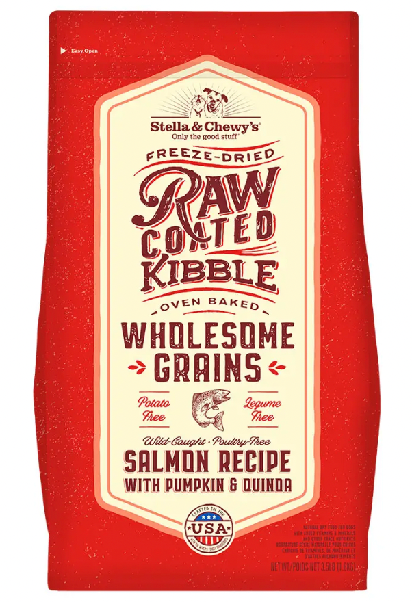 Stella & Chewy’s Wholesome Grains - Raw Coated Salmon, Pumpkin & Quinoa Dog Food (1.6kg/3.5lb)