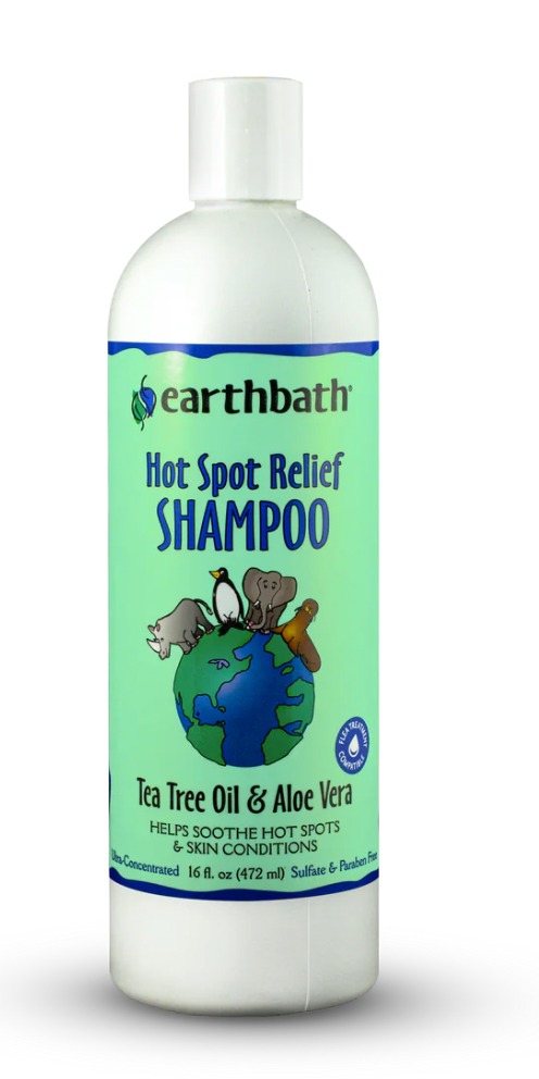 Earthbath Dog Shampoo Hot Spot Relief Tea Tree Aloe Vera 472ml 16 Wooftown