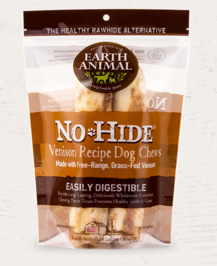 Earth Animal No-Hide Venison Chew Dog Treats