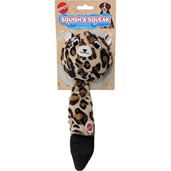 Spot Squish & Squeak Leopard Dog Toy (10")