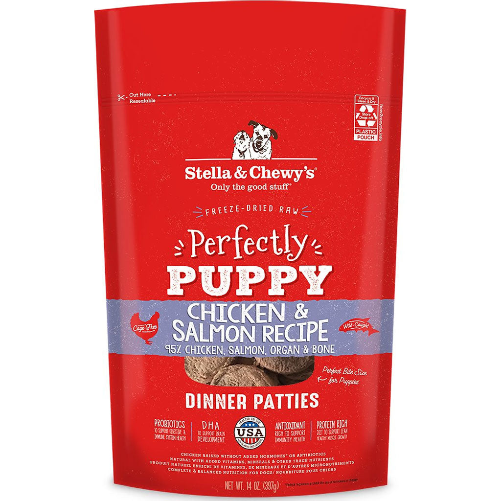 Stella & Chewy's Dog Freeze Dried Perfectly Puppy Chicken & Salmon Dinner (14oz/397g)