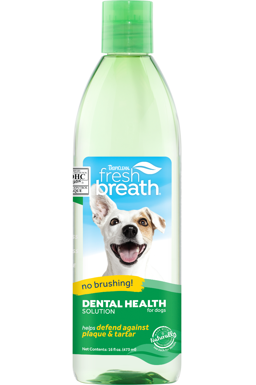 TropiClean Fresh Breath Oral Care Solution Water Additive (16oz/473ml)