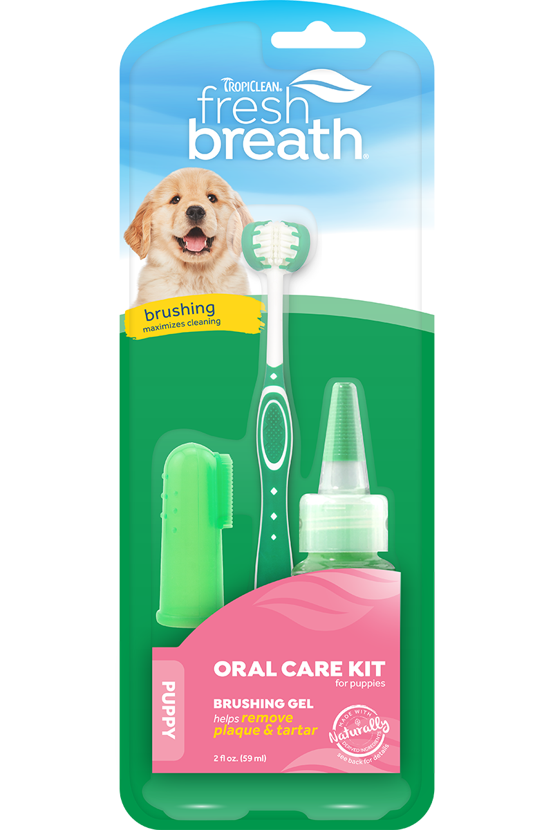 TropiClean Fresh Breath Oral Care Kit for Puppies (2oz/59ml)