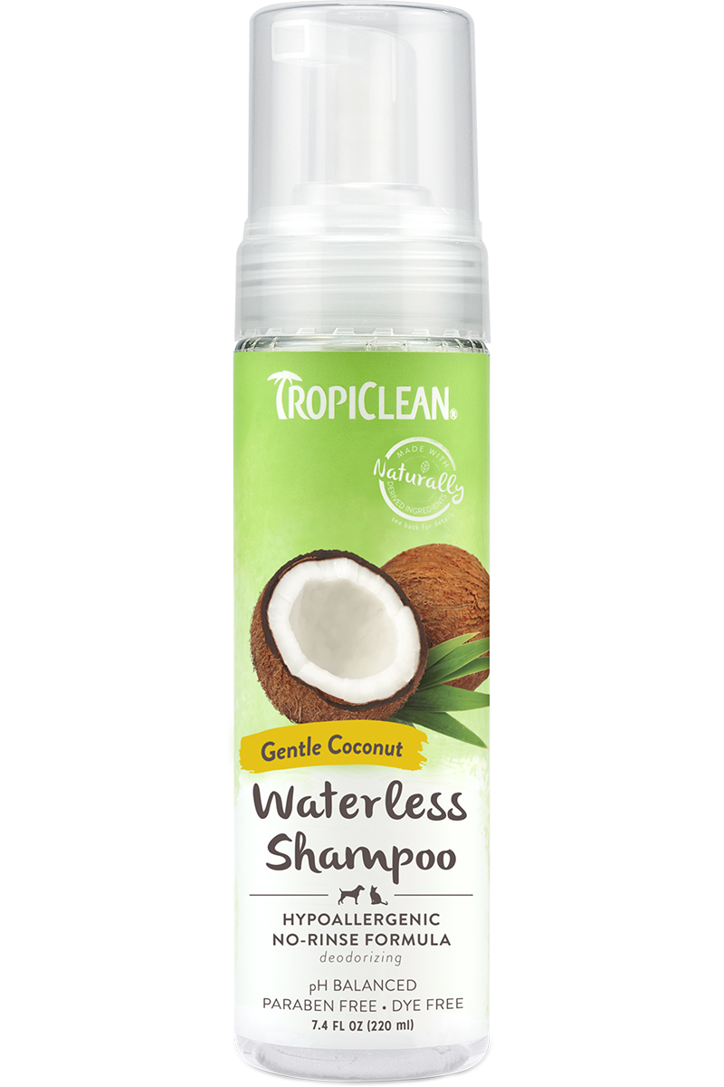 TropiClean Hypoallergenic Waterless Dog Shampoo (7.4oz/220ml)