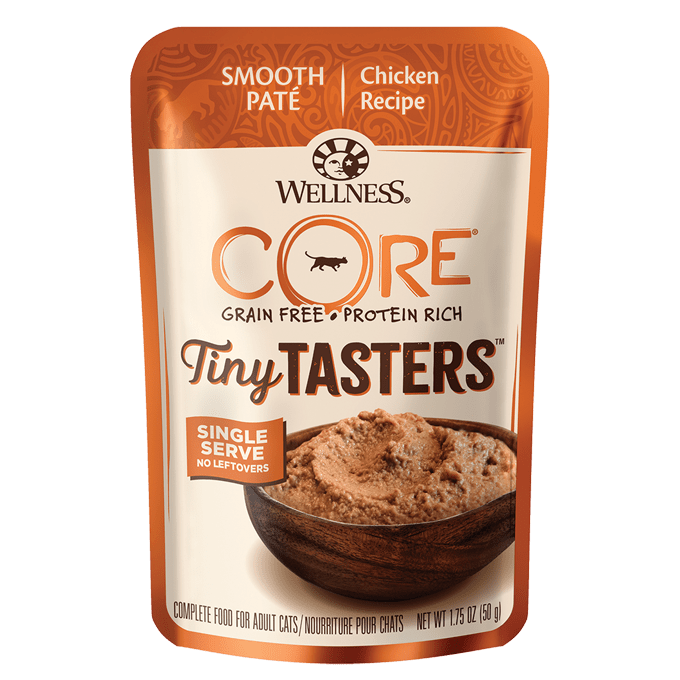 Wellness Core Tiny Tasters Chicken Smooth Pat GF Cat Food Pouch