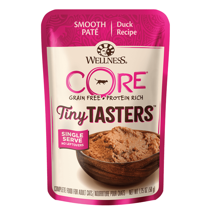 Wellness Core Tiny Tasters - Duck Smooth Paté GF Cat Food Pouch (1.75oz/50g)