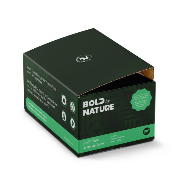 Bold by Nature Select - Frozen Raw Beef Tripe (1.36kg/3lb) - Small Green Box