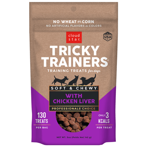 Cloud Star Tricky Trainers Soft & Chewy - Chicken Liver Dog Treats
