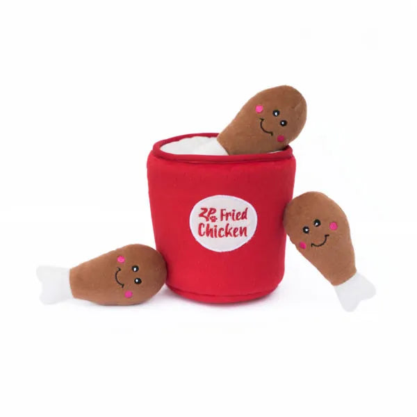 Zippy Paws Burrow - Bucket of Chicken Dog Toy