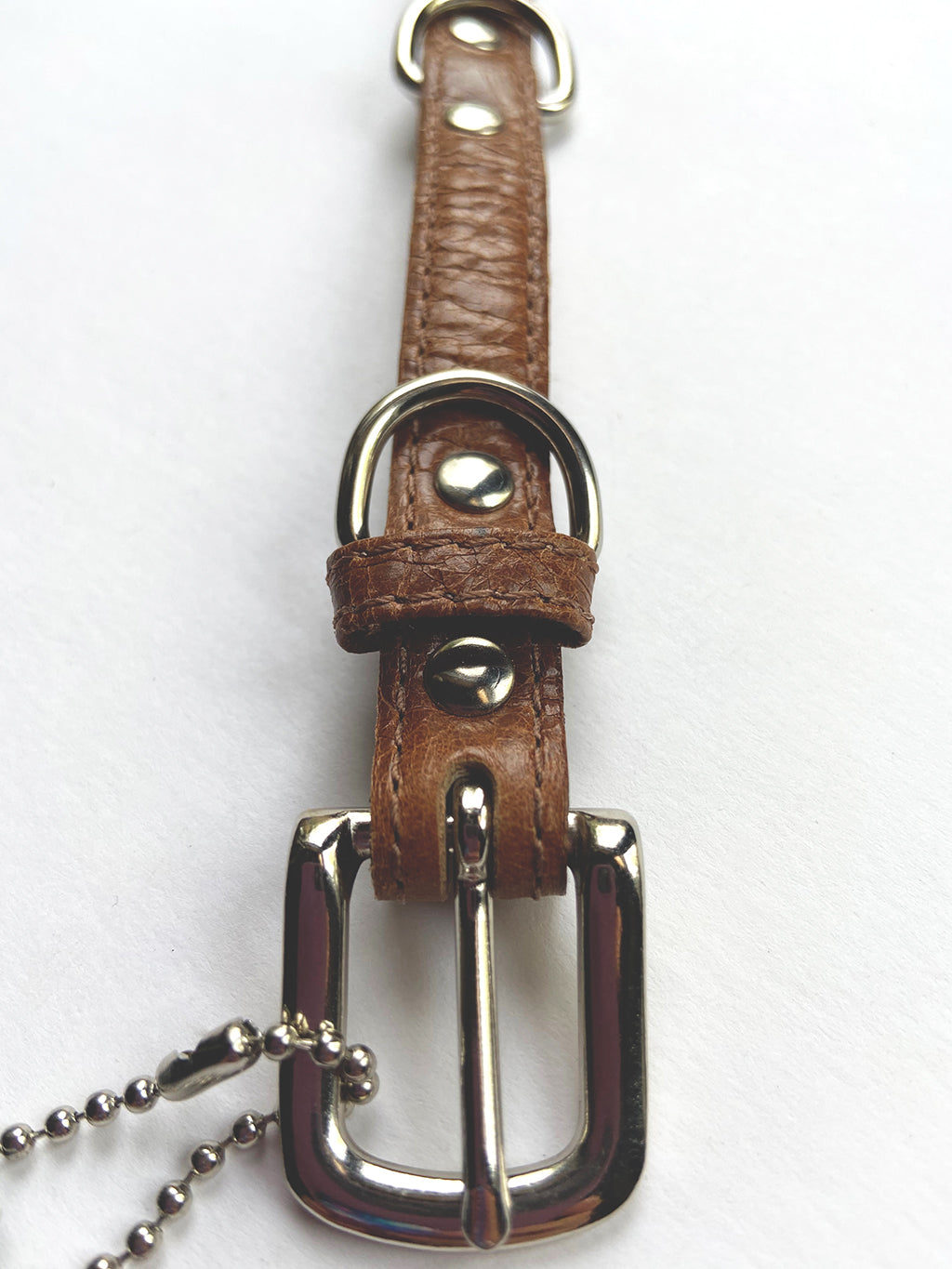 Wooftown Simple Leather Collar - Cognac (8")
