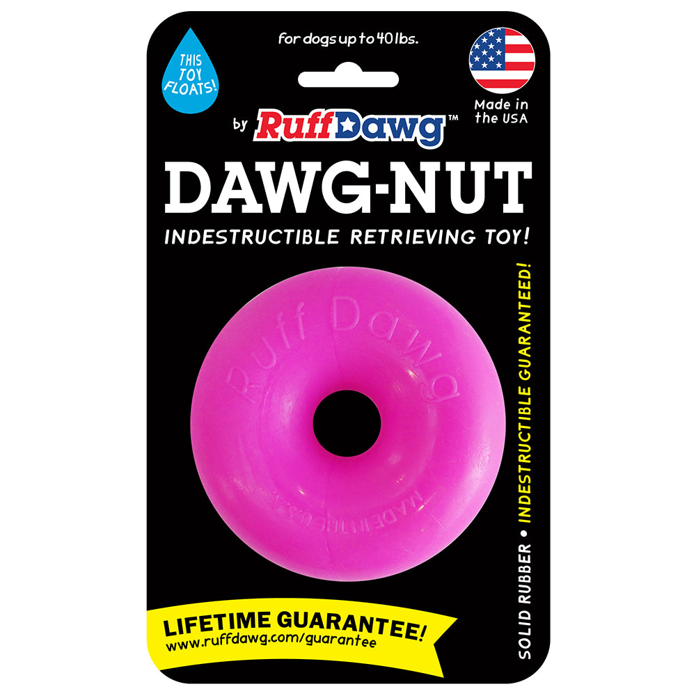 RuffDawg Indestructible Rubber Dawg-Nut Dog Toy