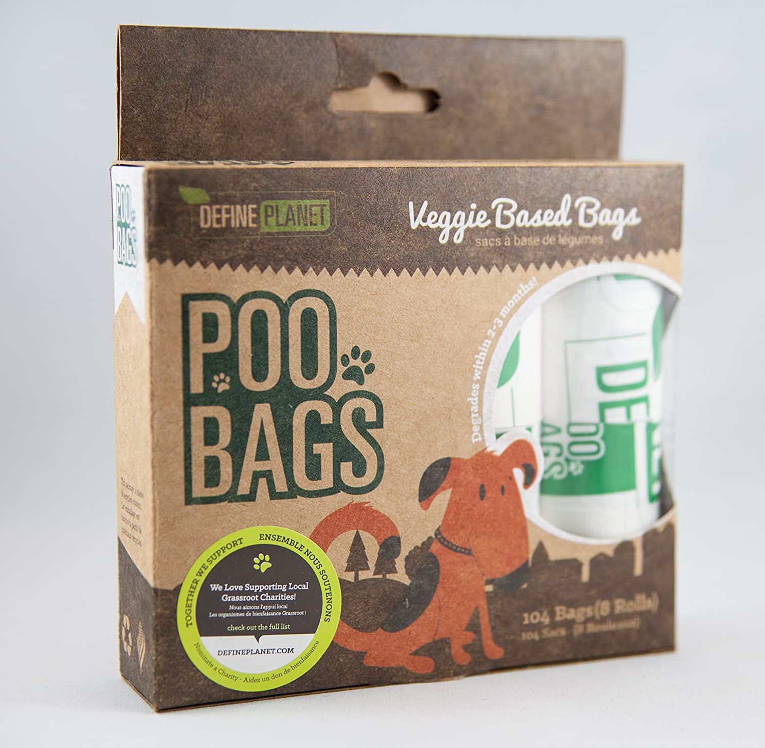 Define Planet Veggie Compostable Bags (8 rolls/104 bags)