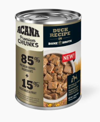 Dog food shop with duck meat