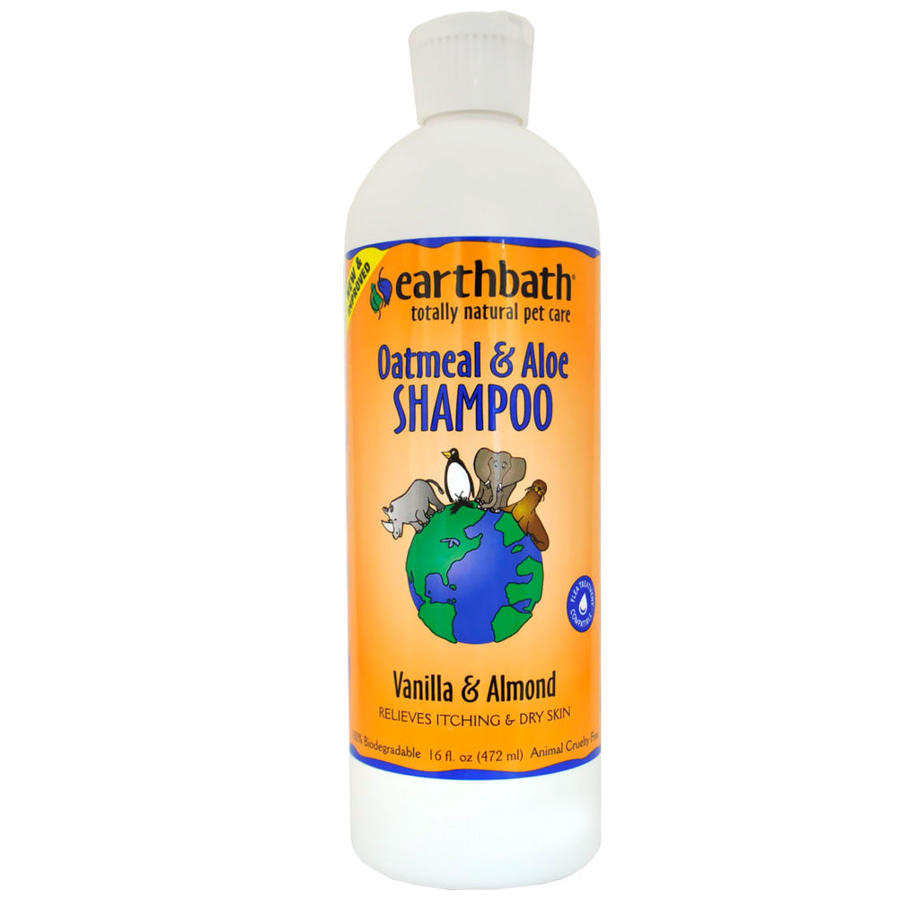 Earthbath Oatmeal & Aloe Dog Shampoo - Vanilla & Almond Scented (472ml/16oz)