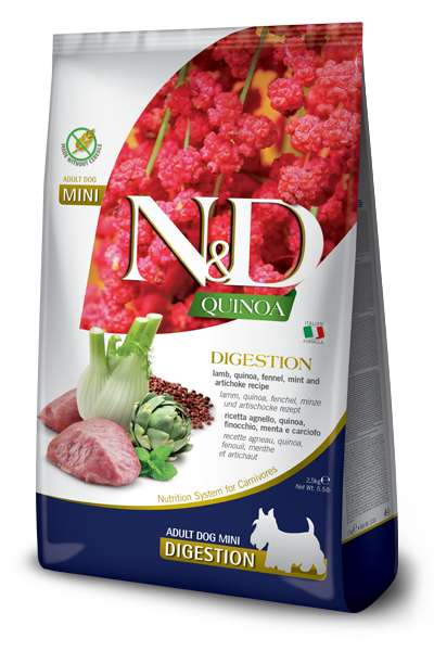 Farmina N&D Quinoa - Digestion Lamb Mini Adult Dog Food (2.5kg/5.5lb)