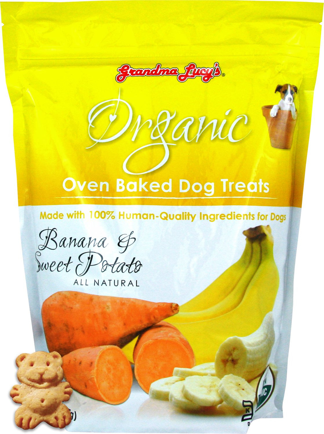 Grandma Lucy's Organic Banana & Sweet Potato Dog Treats (14oz/397g)