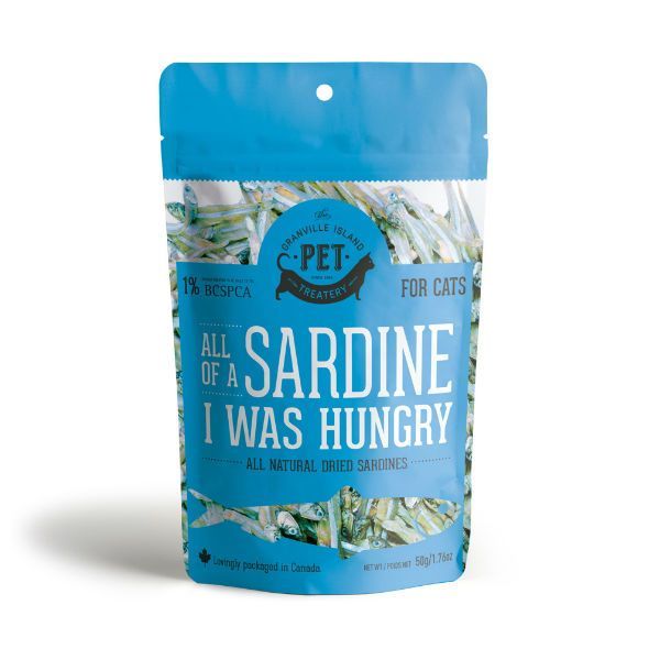 Granville Island - Pure Protein Dried Sardine "I Was Hungry" Cat Treats (1.76oz/50g)