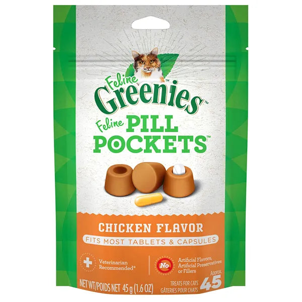 Greenies Cat Pill Pockets - Salmon or Chicken (45g/1.6oz)