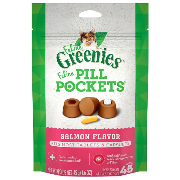 Greenies Cat Pill Pockets - Salmon or Chicken (45g/1.6oz)