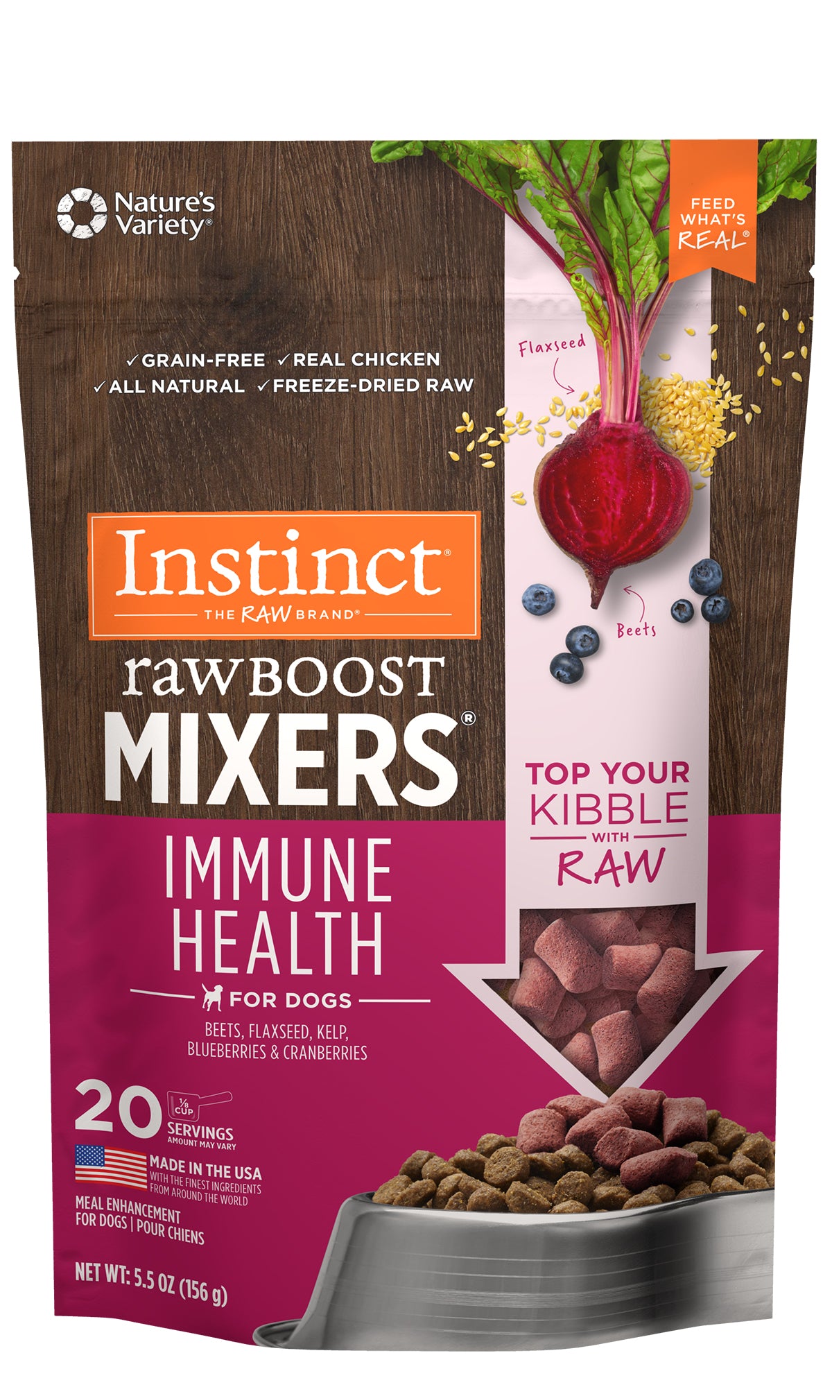 Instinct Dog RawBoost Mixers IMMUNE HEALTH 5.5oz 156g