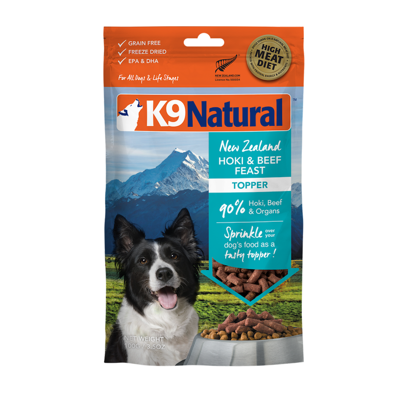 K9 Natural Dog Food Topper - Beef & Hoki (3.5oz/100g)