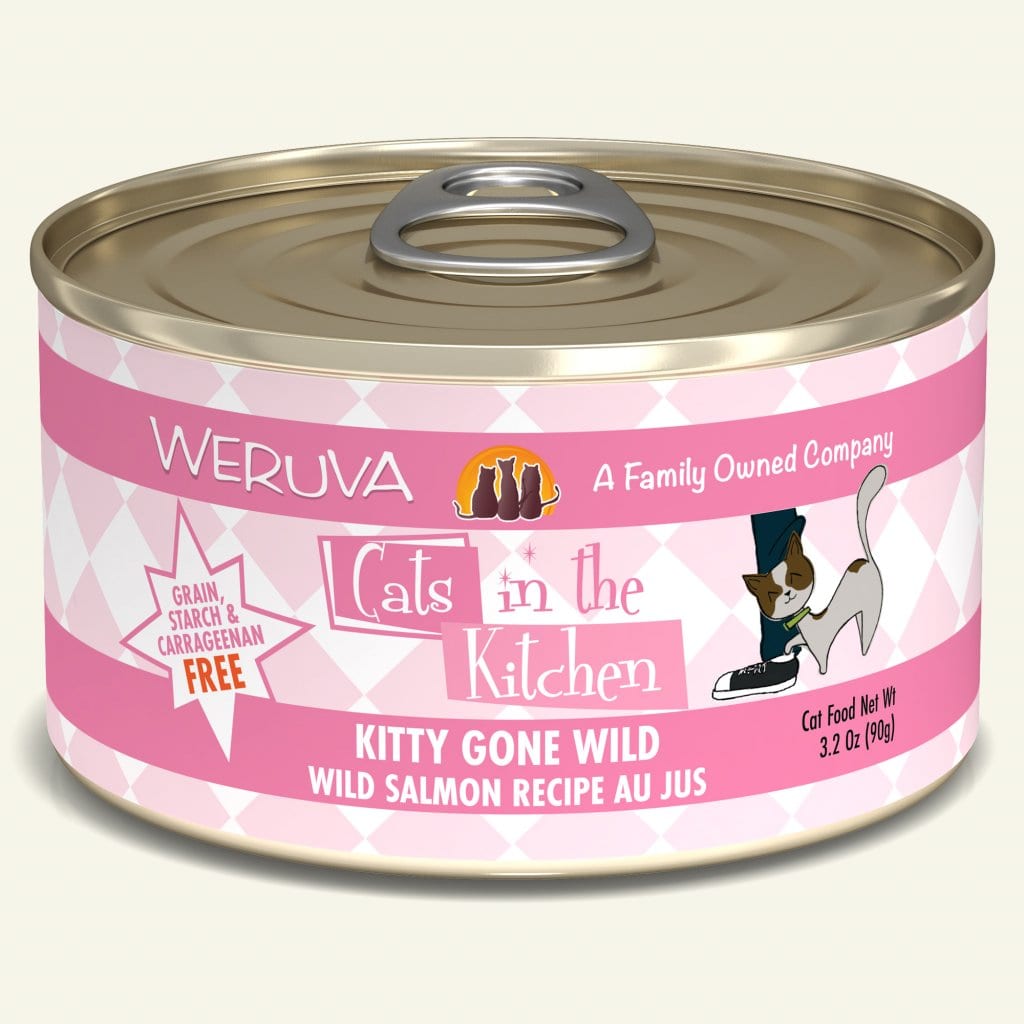 Weruva Cats in the Kitchen Kitty Gone Wild Salmon GF Canned Cat Food (6oz/170g)