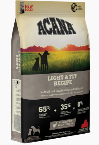 Acana light and hot sale fit 2 kg