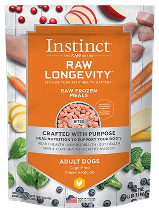 Instinct Longevity Frozen Raw Chicken Bites Adult Dog Food (1.8kg/4lb)