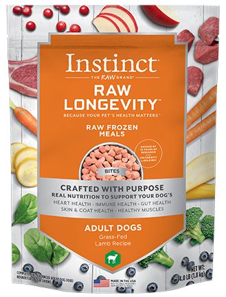 Instinct Longevity Frozen Raw Lamb Bites Adult Dog Food (1.8kg/4lb)
