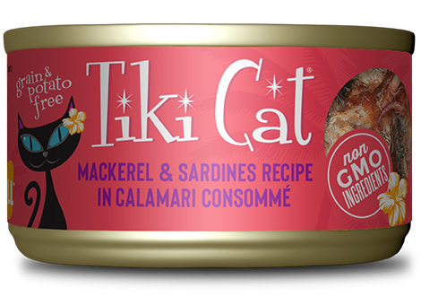Tiki Cat Grill - Mackerel & Sardines in Calamari GF Canned Cat Food (2.8oz/80g)