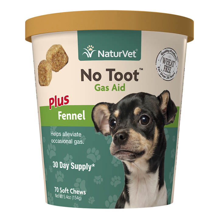 NaturVet Dog No Toot Gas Aid Soft Chews (70ct) (5.4oz/154g)