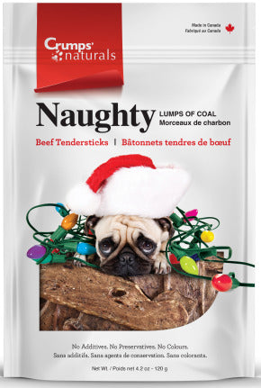 Crumps Holiday "Naughty" Beef Tendersticks Dog Treats (4.2oz/120g)