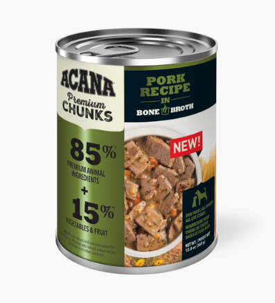 Acana Premium Chunks - Pork Recipe in Bone Broth Canned Dog Food (12.8oz/363g)