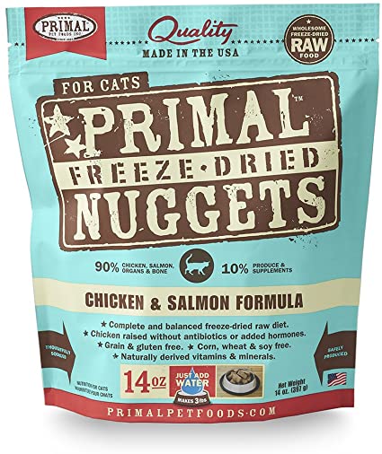 Primal Feline Freeze Dried Chicken Salmon Cat Food 14oz 397g Wooftown