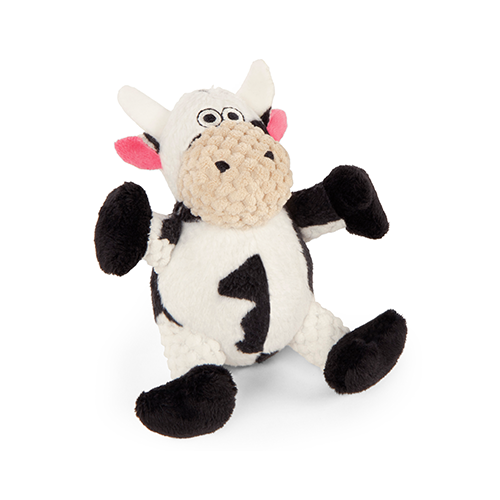 GoDog - Checkers Sitting Cow Dog Toy