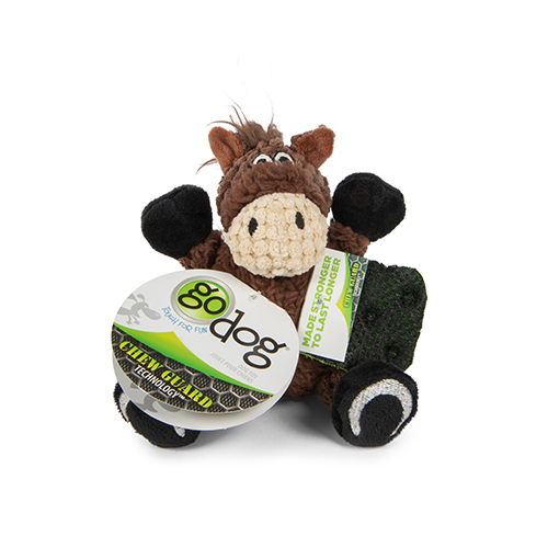 GoDog - Checkers Sitting Horse Dog Toy
