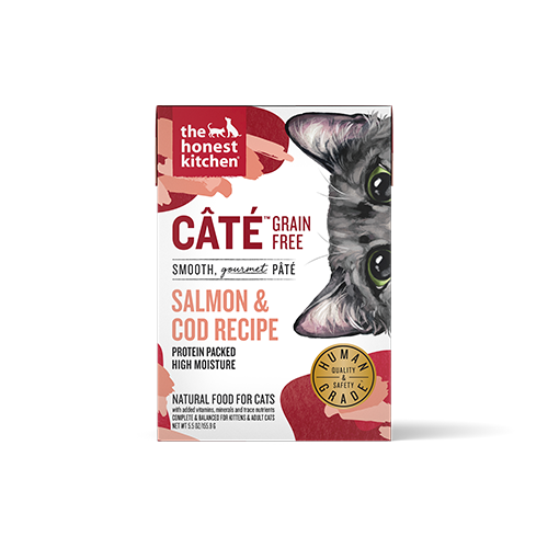 The Honest Kitchen "Câté" Complete & Balanced Salmon & Cod Pâté GF Wet Cat Food (5.5oz/155.9g)