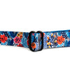 Lucy &amp; Co. Royal Garden - Blue with Flowers - Adjustable Buckle Clip Dog Collar