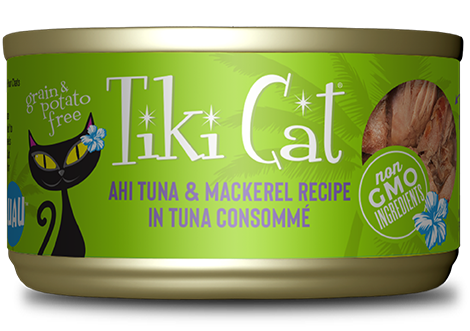 Tiki Cat Luau - Ahi Tuna & Mackerel GF Canned Cat Food (2.8oz/80g)