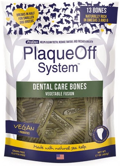 Plaque Off Vegan Vegetable Fusion Dental Bones (17oz)