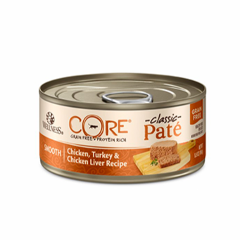 Wellness Core Smooth Chicken, Turkey & Liver Pâté  GF Canned Cat Food (5.5oz/156g)